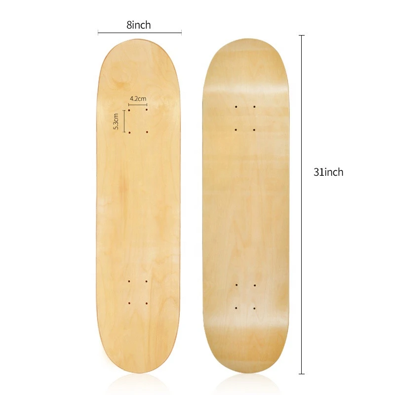 new arrival 31*8inch 7 layers art Deep concave wood Skate Board Maple blank custom skateboard deck