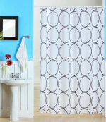 New Design Circle Polyester Printed Shower Curtain