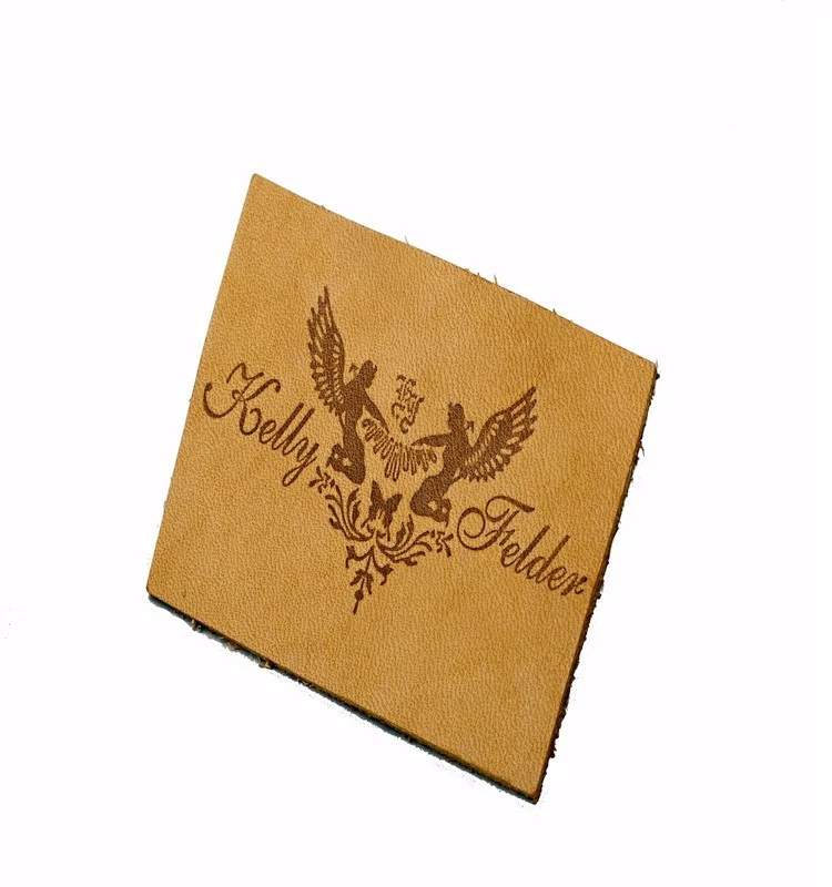 New Design Emboss Logo Faux Leather Patch PU Leather Labels For Clothing or Bags