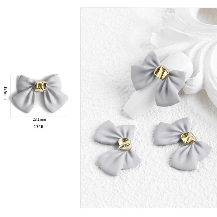 New Design Fabric Art Zircon Alloy Nail Art Decorations Elegant Pearl Jewelry 3D Nail Sticker