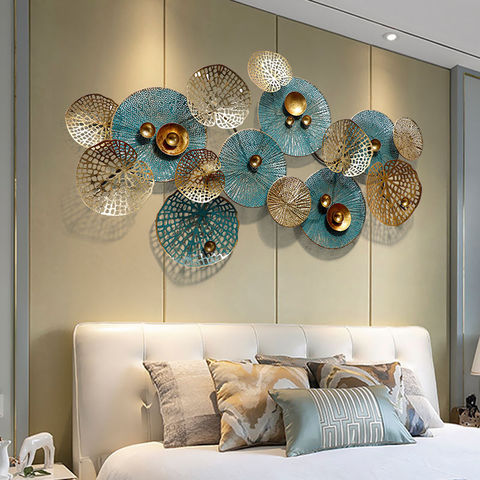 Buy New Design Large Size 3d Home Metal Hanging Ornament Lotus Leaf ...