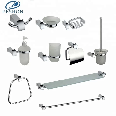 New design modern style bathroom zinc alloy accessories set