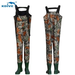 New Design SCR Nylon Suspender Fishing Wader Pants With Boots