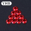 New Design Yhb Mc Red Crystal Flatback Rhinestones Machine Cutting Hotfix Round Rhinestones Nail Art Crystal