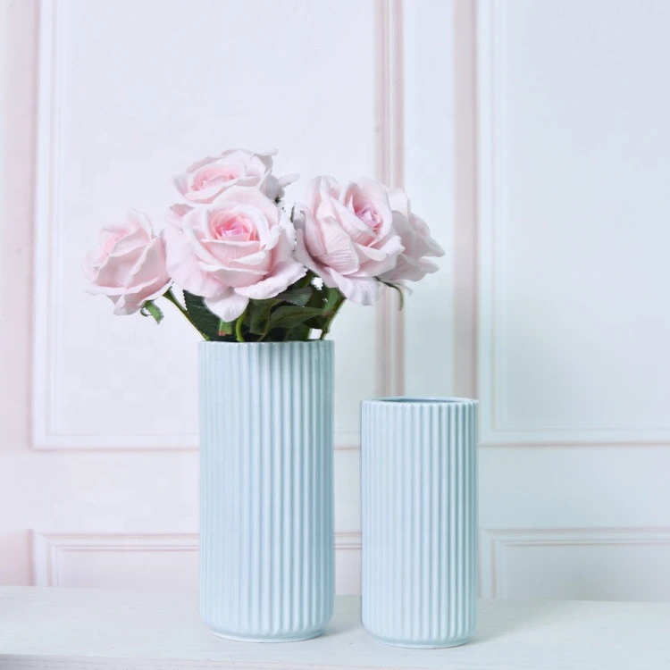 New high quality marble style ceramic porcelain flower vases for home decor