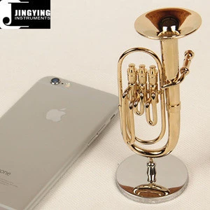New Home Decoration Music Gift, Miniature Brass Wind Instruments, Mini Baritone Model for  Music Gift or Freebies