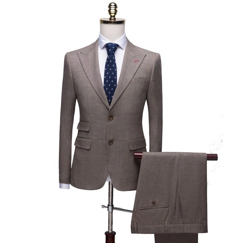 New latest double breasted custom coat pant design men 3 piece wedding tuxedo designer suit 2 pcs formal men business slim suit