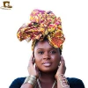 New Popular long  Turban scarf African Wax Fabric Headscarf Traditional African Scarf Headwrap Headtie  Nigerian Bandana TJM-336