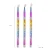 Import New Rainbow Colorful Metal Handle Nylon Hair Painting Brush Carved Pen Light Therapy Pen Sets Sequins Nail Art Liner Brush from China