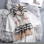 New Silk Scarf Scarf Ladies Long Wool Scarf Spring and Autumn Thin Plaid Shawl