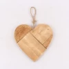 new style  2021 Promotion high-quality home gardening decorations pure natural materials Wooden heart Hanger