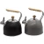 Import New style household stainless steel whistling tea kettle with wooden handle from China