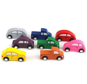 new style small truck wooden magnetic car OEM pick up truck magnetic wood car toys