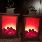New Vintage Moroccan style Antique Wedding favor hanging battery operated led charcoal fire metal lantern light