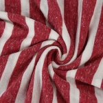 Newest sale special design yarn dye polyester rayon linen knit stripe jersey fabric for garment clothes
