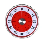 Newest Stainless Steel Mechanical Kitchen Timer Magnet Round Shape 60 Minutes Countdown Cooking Clock Alarm Time Reminder