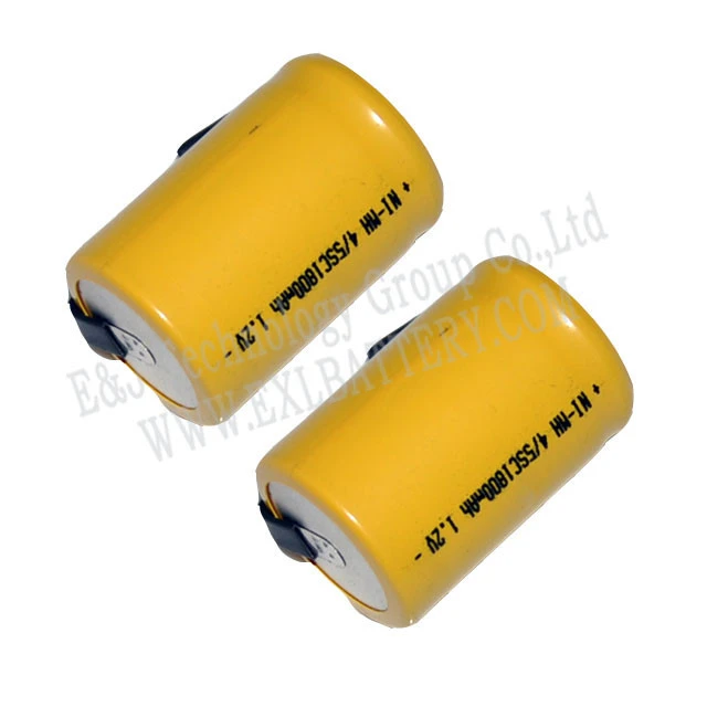 Ni-mh sc 1800mah 1.2v rechargeable battery sub c battery with tabs