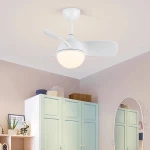 Nordic Simple Quiet Fan Light Iron Abs Material 30 Inch Creative Remote Control Ceiling Fans With Lights
