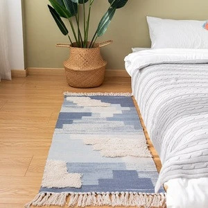 Nordic Style Floor Mat Modern Design Living Room Handmade Bedside Rug with Tassels  Handmade Tufted Carpet