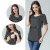 Import O-neck Black and white stripe nursing shirts short sleeveless breastfeeding clothes maternity clothing from China