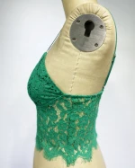 OEM/ODM New Design Spaghetti Strap V neck Women Lace Fancy Camisole Scallop Hem Sleeveless Top For Summer