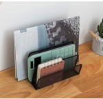 office Stationery storage set metal mesh Table storage box iron letter holder