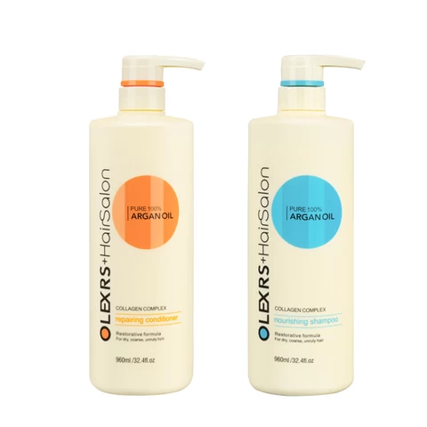 OLERXS Private Label Organic Argan Oil Shampoo and Conditioner Hair Care Set Collagen Complex Shampoo