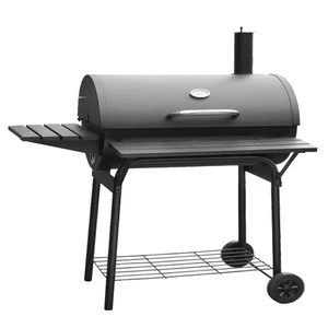 outdoor BBQ grill with trolley