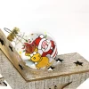 Outdoor Christmas Ornaments 6CM Plastic Clear Transparent Balls Diy Decorated With Star Branch Bunny And Santa Pattern