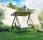 Outdoor Rattan Furniture Patio cast aluminum Rocking Chair garden swing