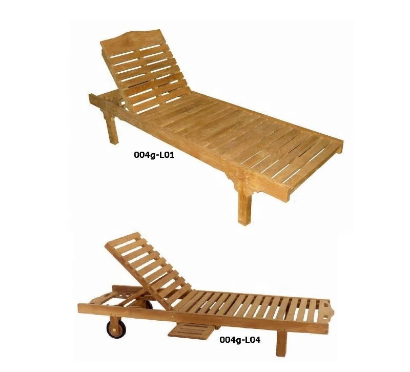 Outdoor Sun Loungers Furniture Double Sun Lounger Bed Wooden For Sun Bed