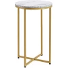 Oval shape coffee table gold legs marble luxury