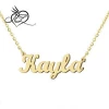 Personalized Custom Any Name Choker Necklace 18K Gold Plated Handwriting Customized Nameplate Necklace