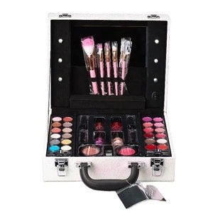 Personalized Full Big Professional Beauty Cosmetics kit All In One light up Makeup gift Set