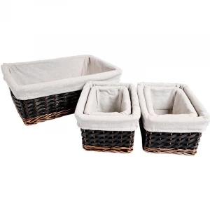 Personalized  Large Wicker Storage Basket With Lining