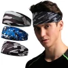 Personalized Lycra Absorbent Hair Bands Sweat Running Elastic Fabric Sport Custom Sweatband Headband