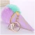 Import Personalized plush ice cream keychain cute diy pendant otter fur ball PU bag key pendant from China