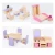 Import Pink Handmade Mini Furniture Kids Toy Dollhouse Pink Wooden Diy Dollhouse Furniture Toy from China