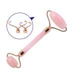 Pink Rose Quartz Jade Roller Gua Sha Set Beauty Face Massage Tool Rose Quartz Jade Roller