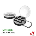 Plastic cosmetic face powder case