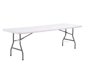 Plastic folding table, 8ft plastic folding rectangular conference table wholesale,outdoor HDPE plastic folding rectangular table
