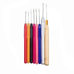 Plastic Handle Crochet Hook Needle for Linking Micro Rings Hair Extensions wig Tools