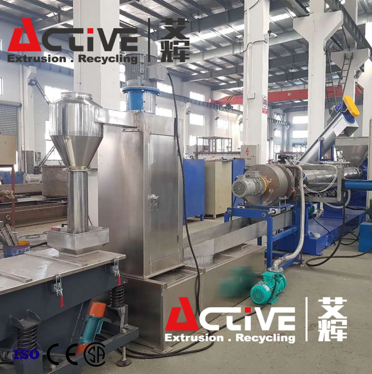 Plastic PP PE Washing And Pelletizing Recycling Machine Line Plant