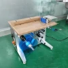 PLC controlling sealing right angle cartons box board book plane small box seal label corner box labeling machine