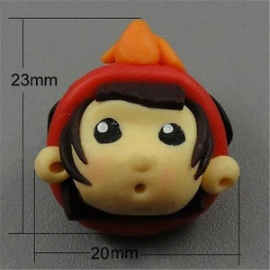 Polymer Clay Girl Baby Colorful Spacer Beads Jewelry Finding Charm Crafts