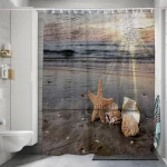 Popular Ocean 3D Printed Amazon Hot Mildew Resistant Bathroom Shower Curtains No Smell polyester waterproof nice bath curtain