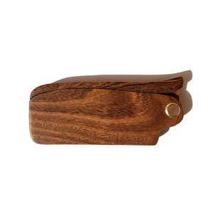 Portable custom logo folding sandalwood beard folding comb