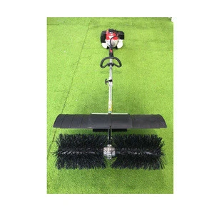 Portable gasoline carder artificial lawn maintenance sweeper football field lawn carding machine