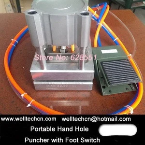 Portable Handle Hole Pneumatic Punching Machine Sizes 80mm*20mm with Foot Switch Non-woven Bag Making Machine Hand Hole Puncher