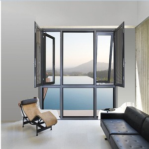powder coated aluminum profile casement windows,HT102 casement window